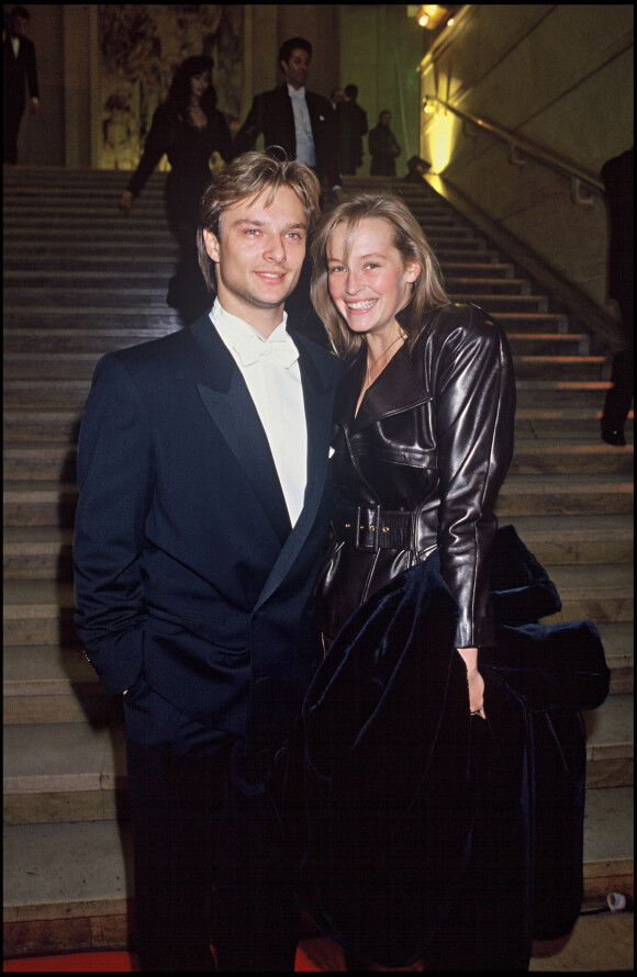 Archives- David Hallyday et Estelle Lefébure lors de la soirée des "Bests" en 1989.