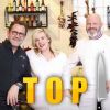 Logo de "Top Chef" avec Stéphane Rotenberg à l'animation et Hélène Darroze, Philippe Etchebest, Michel Sarran et Jean-François Piège.