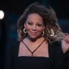 Mariah Carey chante son prochain single Save the Day au Billie Jean King National Tennis Center, le 14 septembre 2020
