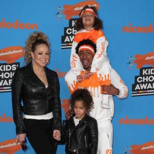 Mariah Carey et Nick Cannon avec leurs enfants Morrocan et Monroe à la soirée Nickelodeon's  Kids' Choice Awards à Inglewood