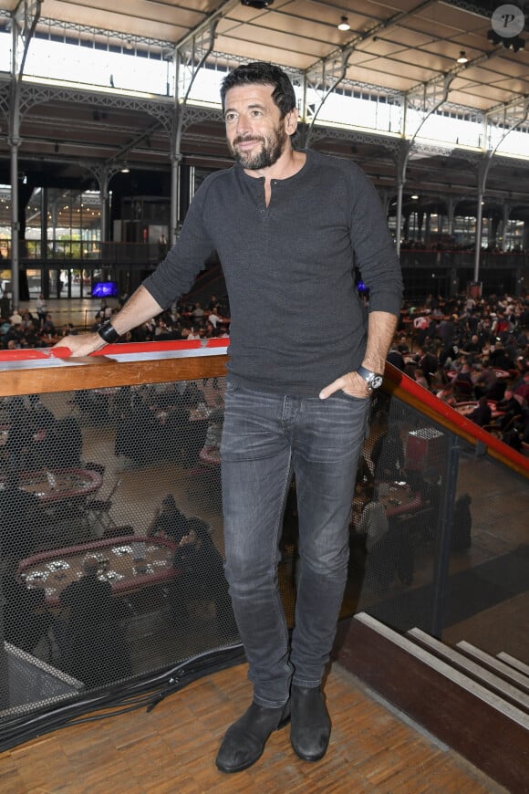 Patrick Bruel lance l'ouverture du tournoi - Winamax Poker Tour, le plus grand tournoi de poker gratuit d'Europe à la Grande Halle de la Villette à Paris le 5 novembre 2016. © Pierre Perusseau/Bestimage