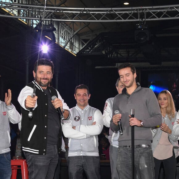 Patrick Bruel lance l'ouverture du tournoi - Winamax Poker Tour, le plus grand tournoi de poker gratuit d'Europe à la Grande Halle de la Villette à Paris le 5 novembre 2016. © Pierre Perusseau/Bestimage