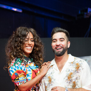 Exclusif - Amel Bent et Kendji Girac - Backstage de l'enregistrement de l'émission "300 Choeurs chantent Dassin" à Paris. Le 15 septembre 2020. © Tiziano Da Silva / Bestimage