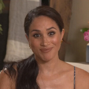 Meghan Markle, duchesse de Sussex en visioconférence avec le magazine Fortune. Octobre 2020