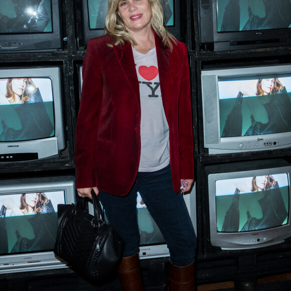 Exclusif - Emmanuelle Seigner lors de la soirée de lancement du It bag 1440 IKKS à l'hôtel Amour à Paris., le 22 octobre 2020 © Cyril Moreau / Bestimage