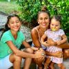 Wafa avec ses filles Manel et Jenna, le 31 mars 2020
