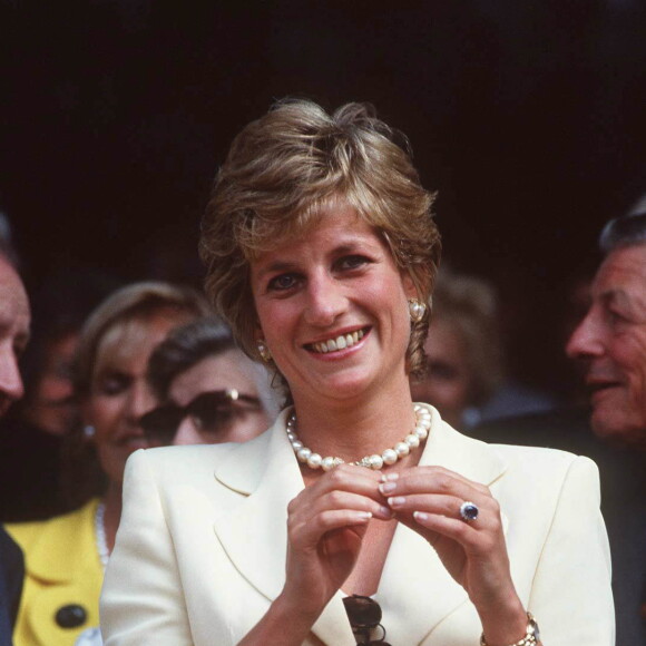 Diana à Wimbledon, à Londres, en 1995.