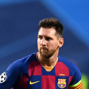 Lionel Messi - Le Bayern Munich écrase le FC Barcelone (8-2) lors du quart de finale de la Ligue des Champions (Champions League) à Lisbonne le 14 août 2020. © Pool UEFA via Bestimage 