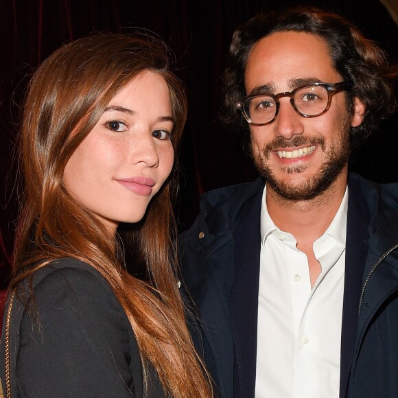 Thomas Hollande et Emilie Broussouloux à la générale de la pièce "La Vraie Vie" au théâtre Edouard 7 à Paris. © Guirec Coadic/Bestimage