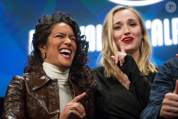 Sabrina Ouazani (membre du jury) et Chloé Jouannet (membre du jury) lors de la soirée d'ouverture de la 23e édition du festival international du film de comédie l'Alpe d'Huez, Isère, France, le 14 janvier 2020. © Cyril Moreau/Bestimage