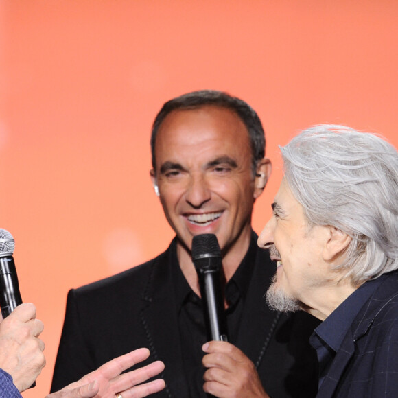 Exclusif - Francis Cabrel, Nikos Aliagas et Serge Lama - Enregistrement de l'émission TV "La Chanson Secrète 3". Le 25 juin 2019. © Gaffiot-Perusseau / Bestimage