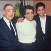 Archives - Enrico Macias après un concert avec son père Sylvain Ghrenassia et son fils Jean-Claude en 1992.