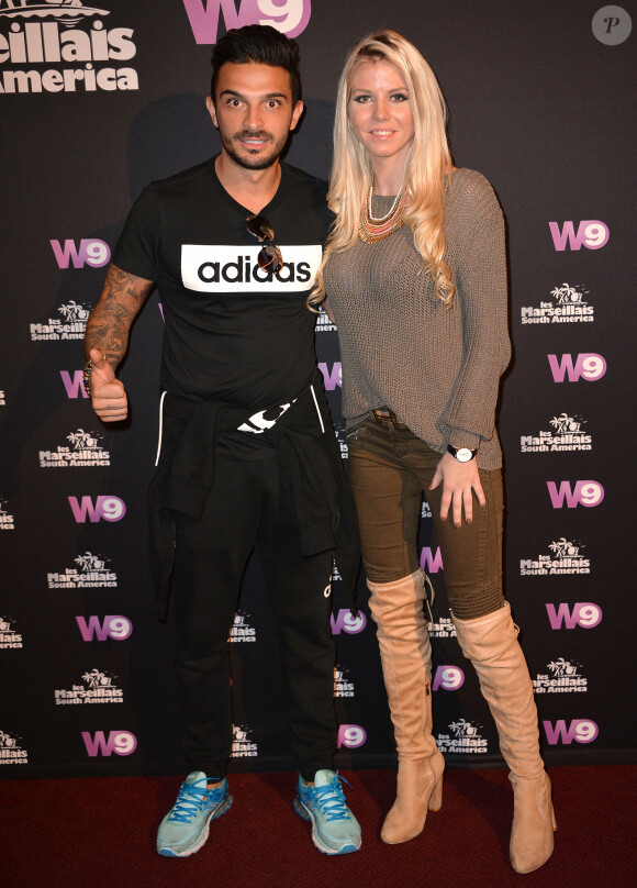 Julien Tanti et Jessica Thivenin - Soirée de lancement de la nouvelle émission de télé-réalité "Les Marseillais South America" au cinéma Gaumont Marignan à Paris, le 21 février 2017. © Veeren/Bestimage