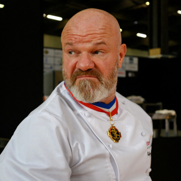 Philippe Etchebest préside le salon français de la restauration "Expotel" à Bordeaux. Il dirige aussi la journée des chefs et sa compétion regroupant 22 Etoiles sur l'évènement. © Patrick Bernard/ Bestimage