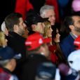 Eric Trump, Jared Kushner, Ivanka Trump, Kimberly Guilfoyle et Donald Trump Jr. lors d'un meeting de "victoire" au Gerald Ford International Airport, dans le Michigan, le 3 novembre 2020.