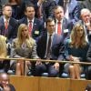 Tiffany Trump, Ivanka Trump, Jared Kushner, Lara Trump, Eric Trump en tribune lors de l'intervention du président Donald Trump pour la 73ème session de l'Assemblée générale à l'ONU à New York le 25 septembre 2018. © Morgan Dessalles / Bestimage USA