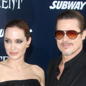 Angelina Jolie, Brad Pitt - Première du film "Maleficent" à Los Angeles le 28 mai 2014.