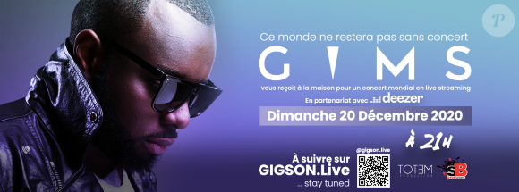 Gims sera en concert exceptionnel le dimanche 20 décembre 2020 sur la plateforme digitale Gigson.live, en partenariat avec Deezer ! 
 