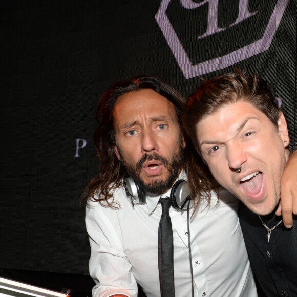 Exclusif - Bob Sinclar et Quentin Mosimann - Soirée Philipp Plein au VIP Room à Paris, le 7 juillet 2015.