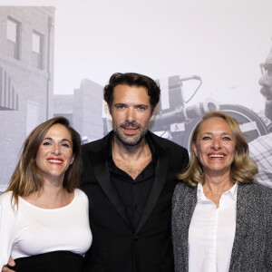 Victoria Bedos, (enceinte) Nicolas Bedos et leur mère Joëlle Bercot - Photocall de la cérémonie d'ouverture à la Halle Tony Garnier du 11e Festival Lumiere 2019 de Lyon le 12 octobre 2019. © Dominique Jacovides / Bestimage