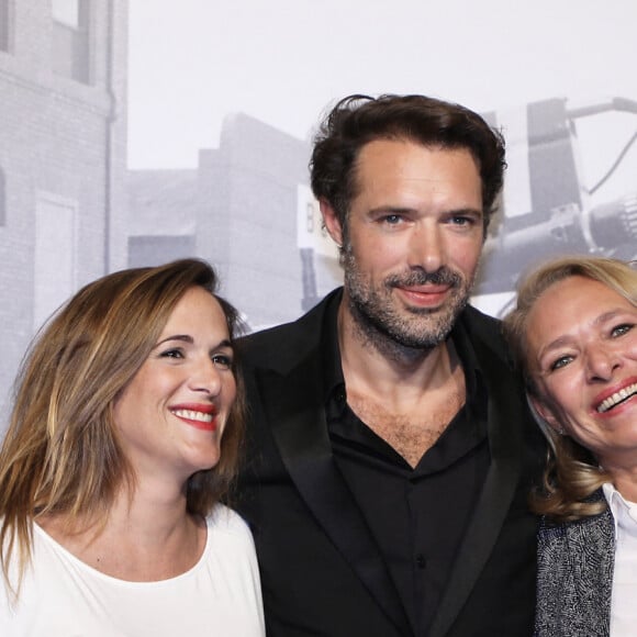 Victoria Bedos, (enceinte) Nicolas Bedos et leur mère Joëlle Bercot - Photocall de la cérémonie d'ouverture à la Halle Tony Garnier du 11e Festival Lumiere 2019 de Lyon le 12 octobre 2019. © Dominique Jacovides / Bestimage