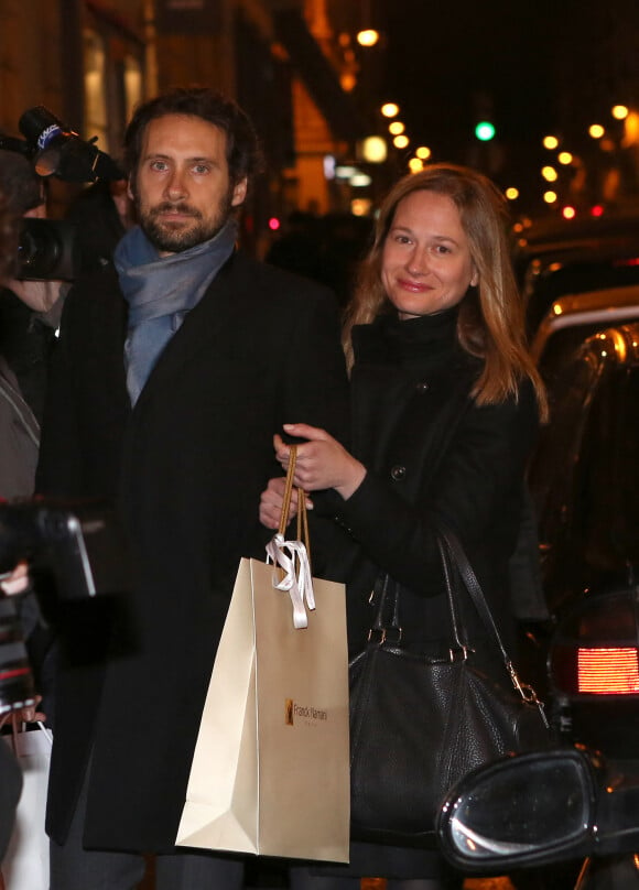 Consuelo Remmert (Demi soeur de Carla Bruni) - Nicolas Sarkozy fete son 58eme anniversaire avec ses amis au restaurant Giulio Rebellato a Paris le 28 Janvier 2013.