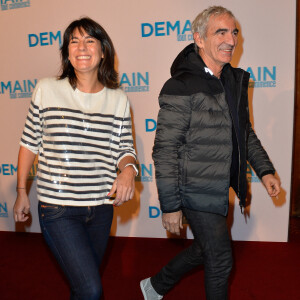Estelle Denis et son compagnon Raymond Domenech - Avant première du film "Demain tout commence" au Grand Rex à Paris le 28 novembre 2016. © Coadic Guirec/Bestimage