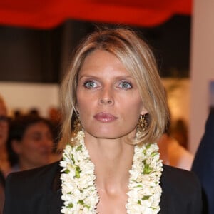 Sylvie Tellier au stand Tahiti du salon Top Resa au Parc des expositions à Paris le 29 Septembre 2015.