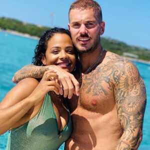 M. Pokora et Christina Milian lors de vacances, été 2020.