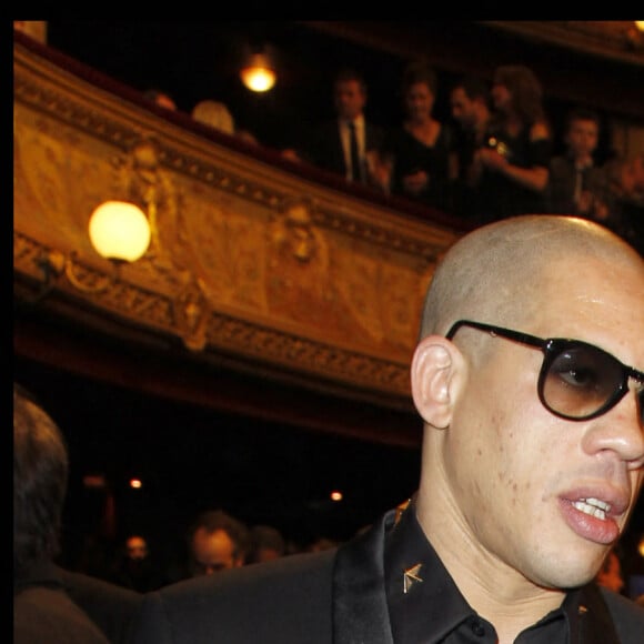 JoeyStarr et Maïwenn aux Césars à Paris.