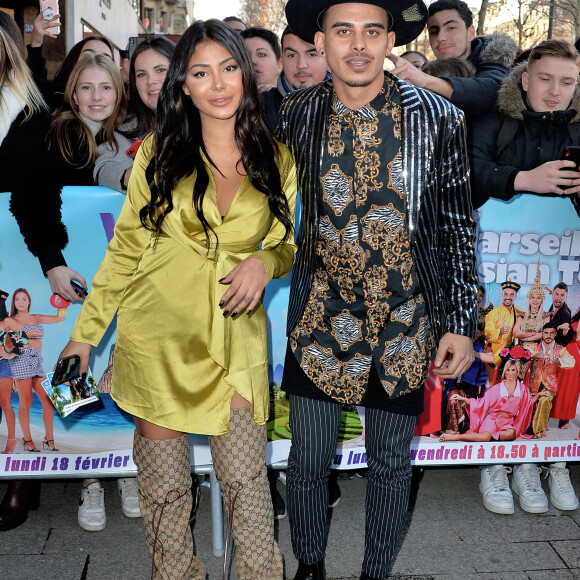 Maeva Ghennam et Greg à l'avant-première de la nouvelle saison de l'émission de télé-réalité "Les Marseillais Asian Tour" au cinéma Gaumont Champs-Elysées à Paris, France, le 13 février 2019. © Veeren/Bestimage