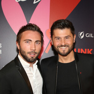 Christophe Beaugrand et son mari Ghislain Gerin lors du gala de charité le grand bal "ParAmour' à l'hôtel de ville de Paris, France, le 14 février 2019. © Denis Guignebourg/Bestimage