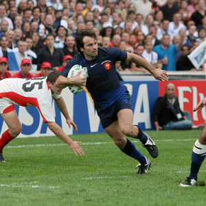 Christophe Dominici lors du match France - Géorgie à la Coupe du monde de rugby en 2007.