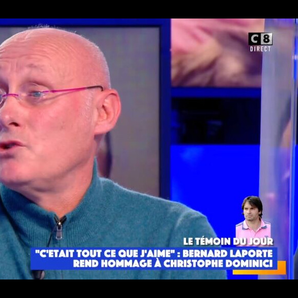 Bernard Laporte ému aux larmes dans "Touche pas à mon poste", le 25 novembre 2020, sur C8
