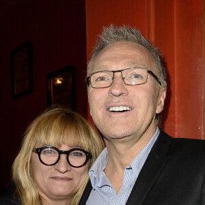 Christine Bravo et Laurent Ruquier - Backstage de la 150ème représentation de la pièce "Je préfère qu'on reste amis" au Théâtre Antoine à Paris le 5 novembre 2014.