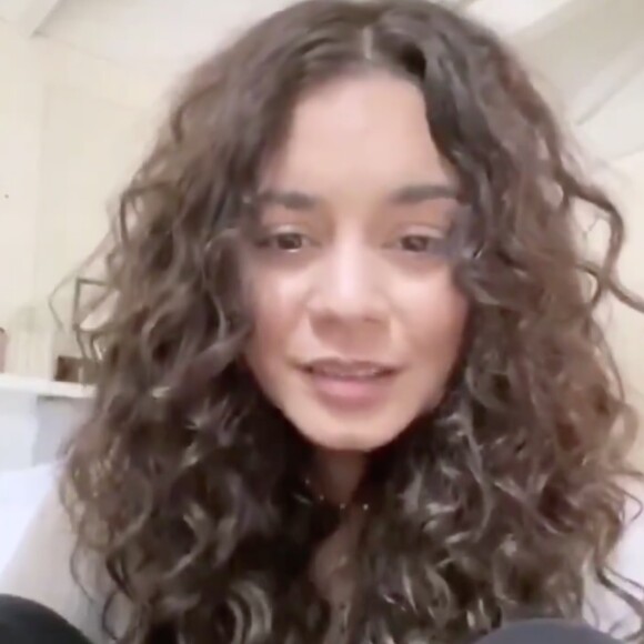 Vanessa Hudgens lors d'un live Instagram. Le 16 mars 2020.