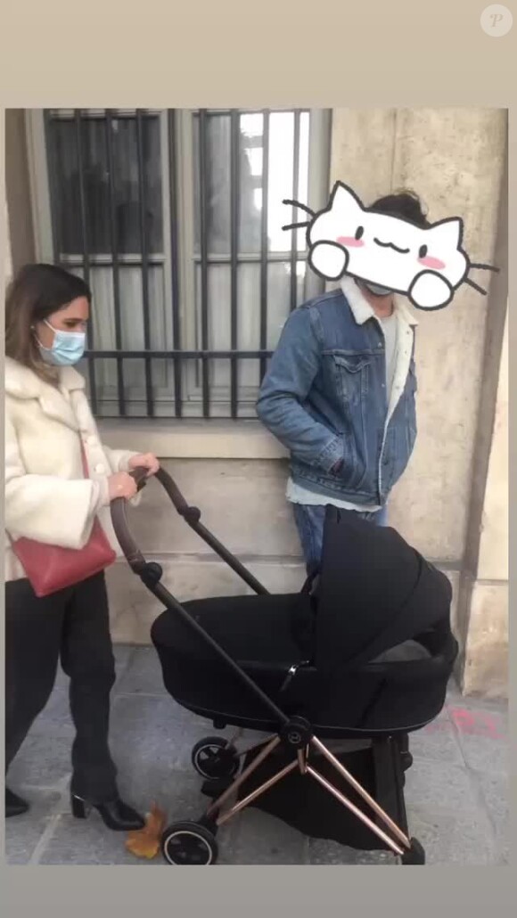 Joyce Jonathan, son compagnon et leur fille Ghjulia.