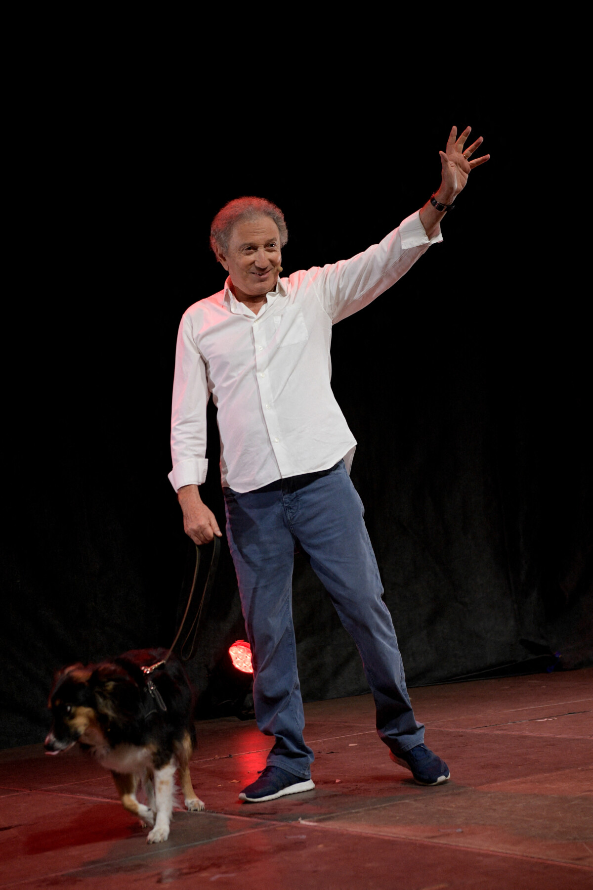 Photo Exclusif Michel Drucker Et Sa Chienne Izia Spectacle