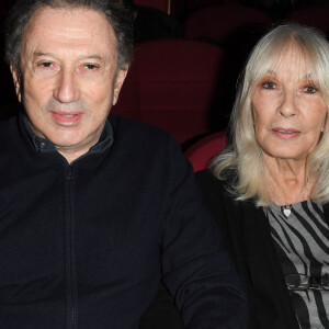 Exclusif - Michel Drucker et sa femme Dany Saval - Projections de deux séances exceptionnelles du film "Signé Furax" en hommage à Marc Simenon au cinéma Mac Mahon à Paris. © Coadic Guirec/Bestimage 