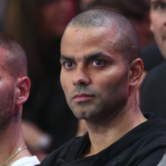 Tony Parker (Président ASVEL) - People au match de basket "ASVEL vs Boulogne Levallois Metropolitans" lors de la première demi-finale de Leaders Cup à la "Disney Events Arena" de Marne-la-Vallée, le 15 février 2020. Les Metropolitans de Boulogne-Levallois ont battu Cholet 82 à 74. © Gwendoline Le Goff / Panoramic / Bestimage