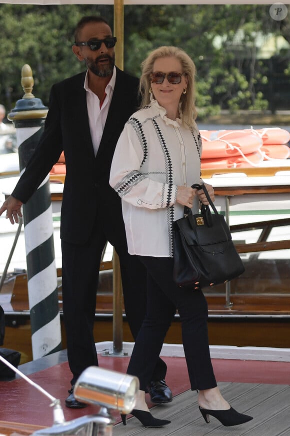 Meryl Streep arrive à l'hôtel Excelsior en marge du 76e festival du film de Venise, la Mostra, sur le Lido de Venise, Italie, le 1er septembre 2019.