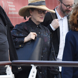 Exclusif - Arrivée de Meryl Streep à l'aéroport de Venise lors du 76e Festival du Film de Venise, la Mostra à Venise en Italie.