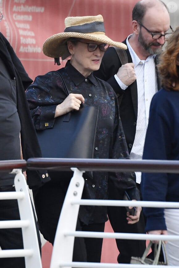 Exclusif - Arrivée de Meryl Streep à l'aéroport de Venise lors du 76e Festival du Film de Venise, la Mostra à Venise en Italie.