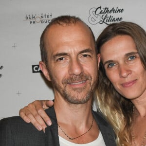 Calogero et sa compagne Marie Bastide - Soirée du pot de départ de Catherine et Liliane au théâtre Bobino à Paris le 1er juillet 2019. © Coadic Guirec/Bestimage