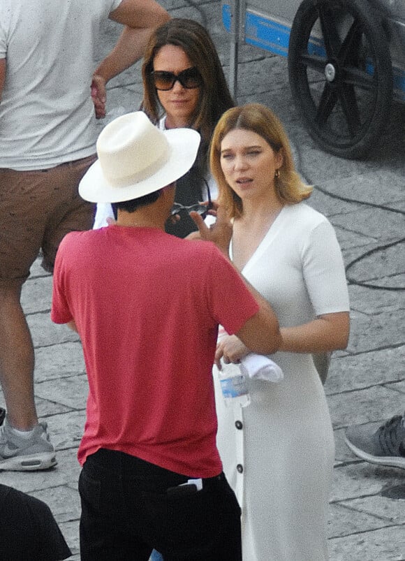 Léa Seydoux et Daniel Craig sont sur le tournage du nouvel opus de James Bond, "No time to die" en Italie, le 15 septembre 2019. 