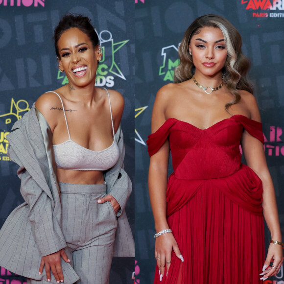 Amel Bent et Wejdene lors de la 22e édition des NRJ Music Awards à la Seine musicale.
