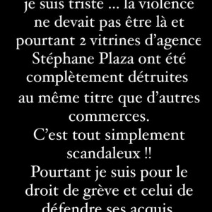 Stéphane Plaza enrage après que deux vitrines de ses agences immobilières ne soient brisées par des casseurs, en marge de la manifestation parisienne contre la loi Sécurité Globale.