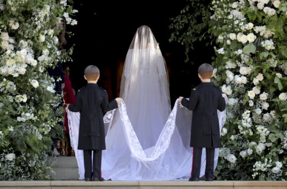 Meghan Markle, duchesse de Sussex, arrive à la chapelle St. George au château de Windsor - Cérémonie de mariage du prince Harry et de Meghan Markle en la chapelle Saint-George au château de Windsor, Royaume Uni, le 19 mai 2018.