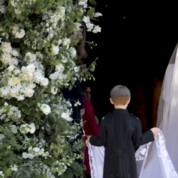 Meghan Markle, duchesse de Sussex, arrive à la chapelle St. George au château de Windsor - Cérémonie de mariage du prince Harry et de Meghan Markle en la chapelle Saint-George au château de Windsor, Royaume Uni, le 19 mai 2018.