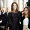 Rania de Jordanie et sa fille Iman à Rome en 2009.
